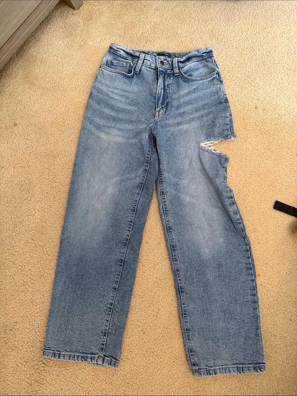 wild fable Light Blue Straight Leg Distressed Jeans